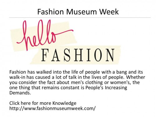 Fashion Museum Week