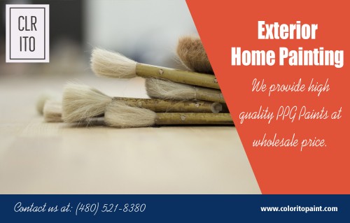 House painting companies service includes interior & exterior house painting at https://coloritopaint.com

We deals in:
Residential painting
House painting Tempe
house painters phoenix
house painting companies  

The house painting companies set a very tough standard and competition to other painting companies in the market, providing high-quality silk paints, velvet paints, wallpapers, decorative wall paints, and many other options. Since the variety is not limited, clients get to choose their and design. All painting chores taken up, are carried out with all safety measures to keep all customers secure and give them the best painting experience of their lives.

Address- 456 e Huber st Mesa , Arizona  85203
Call us: (480) 521-8380
mail us: Support@ColoritoPaint.com
Message us on facebook: https://m.facebook.com/msg/Coloritopaint/

Social:
http://www.facecool.com/profile/ExteriorHomePainting
https://www.thinglink.com/ExteriorHome
https://www.reddit.com/user/ExteriorHomePainting
https://www.unitymix.com/ExteriorHomePainting
https://www.diigo.com/user/exteriorhome