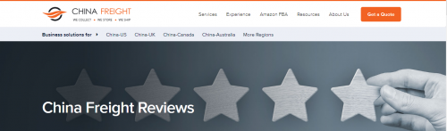 If you are looking reliable or fast forwarding freight services? Visit our website and check China Freight reviews, we provide the best and affordable logistic services. We save your time because we value your time. Book our services today
Visit here:- https://www.chinafreight.com/customer-reviews.html