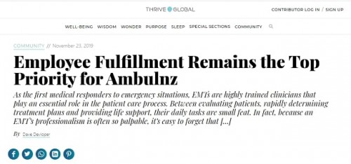 Ambulnz is a speedy growing national rescue vehicle business set for change the clinical vehicle showcase. Our way of thinking is basic, when EMTs are urged to take care of their own one of a kind relatives, they are greatly improved permitted to think about others. 

#Ambulnz #EmployeeFulfillmentRemainsTheTopPriorityforAmbulnz #AmbulnzProvidesReassuranceinDifficultSituations 

Web : https://thriveglobal.com/stories/employee-fulfillment-remains-the-top-priority-for-ambulnz/