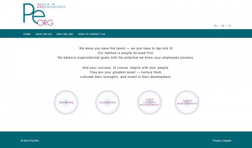 PeORG Consult specialises in delivery of leadership and intercultural training and coaching internationally, especially in Poland, Germany and Portugal.

Visit here:- http://peorg-consult.com/