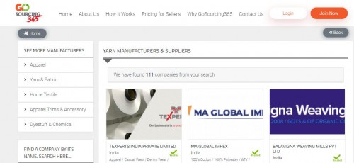 We are best Yarn Manufacturers and Suppliers. The Ideal Global B2B Platform for Yarn Sourcing. For Buyers, it’s Free! Join Now to see, connect, compare and decide from who you Source Next.

B2B Textile, B2B Sourcing platform, Fabric sourcing platform, Fabric sourcing website, Apparel sourcing platform, Fabric Manufacturers, Fabric Suppliers, Yarn Manufacturers, Yarn Suppliers, Apparel Manufacturers, Textile Manufacturers, Textile Suppliers, Yarn Sourcing, Fabric Sourcing, Online Fabric sourcing, Textile Sourcing, Cotton Fabric Manufacturers, Pc Yarn, Polyester Fabric Manufacturers, Cotton Fabric Suppliers.
#B2BTextile #B2BSourcingplatform #Fabricsourcingplatform #Fabricsourcingwebsite #Apparelsourcingplatform #FabricManufacturers #FabricSuppliers #YarnManufacturers #YarnSuppliers #ApparelManufacturers #TextileManufacturers #TextileSuppliers #YarnSourcing #FabricSourcing #OnlineFabricsourcing #TextileSourcing #CottonFabricManufacturers #PcYarn #PolyesterFabricManufacturers #CottonFabricSuppliers #CottonfabricmanufacturersinIndia #CottonyarnmanufacturersinIndia #CottonYarnsuppliers #TextileB2BPortal #TextilemanufacturersfromIndia #Textilemanufacturersfromchina #FabricmanufacturersinIndia #FabricmanufacturersinChina

Web:- https://www.gosourcing365.com/yarn