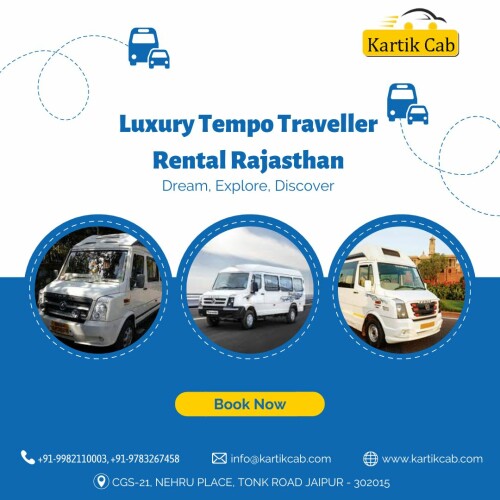 Kartik Cabs offers Tempo Traveller rental Jaipur for local sightseeing and outstation tour, Rent Tempo Traveller in Jaipur, Rajasthan affordable rates.Best and cost-efficient tempo travelers are a luxurious way to transport for smaller groups of friends or families. With luxurious 12, 14, 15, and 20 seaters without compromising comfort and safety.


https://kartikcab.com/tempo-traveller-rental-jaipur/
