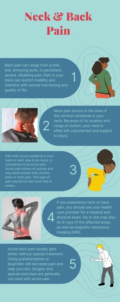 Back pain can range from a mild, dull, annoying ache, to persistent, severe, disabling pain. Pain in your back can restrict mobility and interfere with normal functioning and quality of life. You should always consult your health care provider if you have persistent pain. Visit for more- https://nashvilleregenerative.com