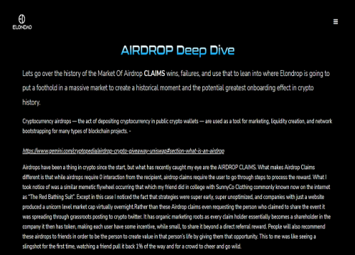In simple terms, online crypto gambling is wagering at a casino using digital currencies like Bitcoin, Ethereum, or Dogecoin. The popularity of these digital currencies has been on the rise over the past few years.To learn more about ElonDAO and ElonDrop visit https://www.elondao.org/  

#ElonDAO #ElonDrop

web: https://www.elondao.org/