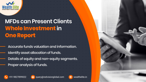 The financial report is developed through the evaluation of financial ratios and client’s income inflows and outflows that also helps in ascertaining clients potential to generate future source of revenue because the Mutual fund software accurately depicts the each information. For more information, visit https://wealthelite.in/