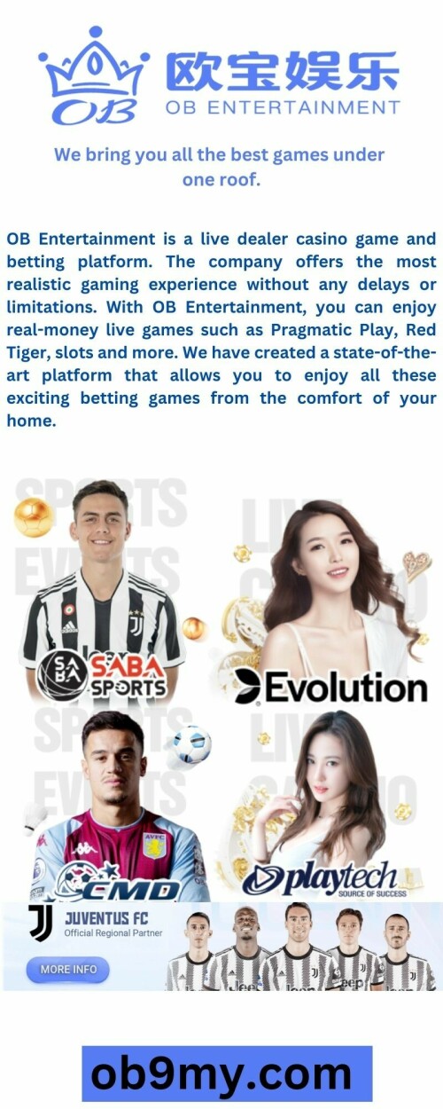 Looking for the best Malaysia online casino games? Click on Ob9my.com. We offer a wide variety of games, great bonuses, and 24/7 customer support. Sign up today and start winning. To learn more about us, visit our site.


https://www.ob9my.com/