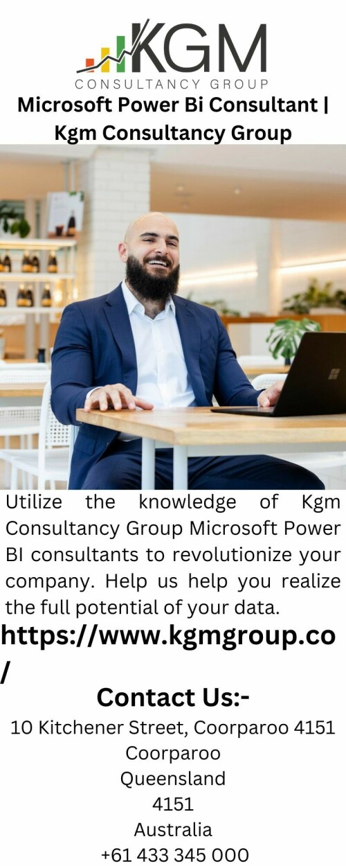 Utilize the knowledge of Kgm Consultancy Group Microsoft Power BI consultants to revolutionize your company. Help us help you realize the full potential of your data.

https://www.kgmgroup.co/