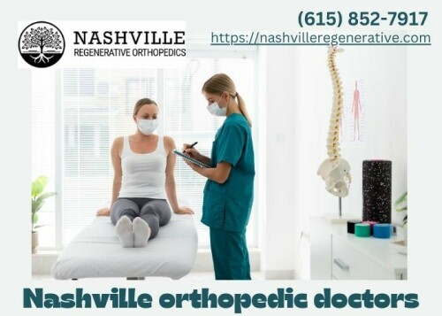 Discover unparalleled orthopaedic care in Nashville with our expert team of orthopaedic doctors. From joint replacements to sports injuries, we provide personalised solutions for optimal mobility and recovery. Your journey to a pain-free life starts here with Nashville's leading orthopaedic specialists. For more detail https://nashvilleregenerative.com/