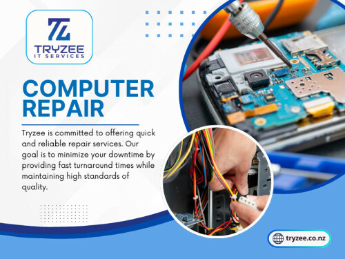 Why You Should Choose Professional Computer Repair In New Zealand. Choosing expert repair services isn't just about fixing immediate issues — it's about protecting your technology investment over the long term. Here’s why it matters: Professional technicians can pinpoint problems quickly using specialized tools and knowledge. This saves time, prevents guesswork, and ensures lasting fixes.

Official Website: https://tryzee.co.nz/

Click Here for More Information: https://tryzee.co.nz/computer-repair-service/

Tryzee IT Services
Address: 57 Broadway, Matamata 3400, New Zealand
Phone: +64221697482

Google Map: http://maps.app.goo.gl/TGA973gFWjAX6Qde6

Our Profile: https://photouploads.com/tryzee

More Photos: 

https://tinyurl.com/2xuwwfpn
https://tinyurl.com/29xa5uds
https://tinyurl.com/25mzz44o
https://tinyurl.com/24zhcjm3