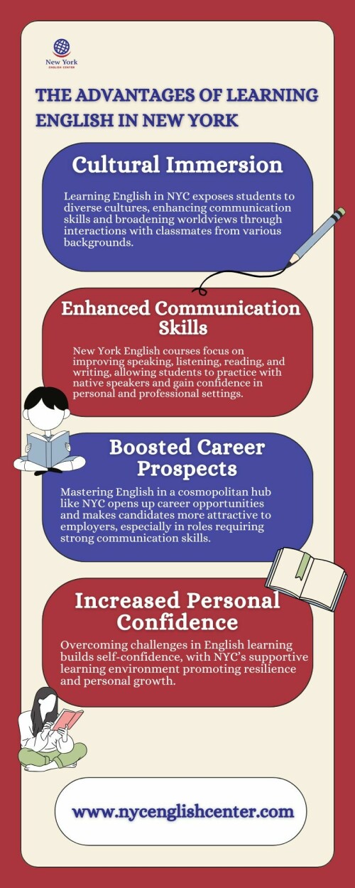 Learning English in New York City is a unique experience in a lively and diverse place. NYC is known for its mix of cultures and offers many programs for locals and visitors who want to improve their English. Plenty of convenient and affordable English courses are available, allowing students to thrive in this busy city.
