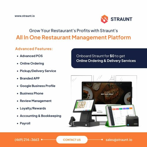 Elevate your restaurant with Straunt’s all-in-one management system. From online ordering to accounting, everything you need is in one place. Get started today and watch your profits soar!

Click here to know more : https://bit.ly/48cKF79