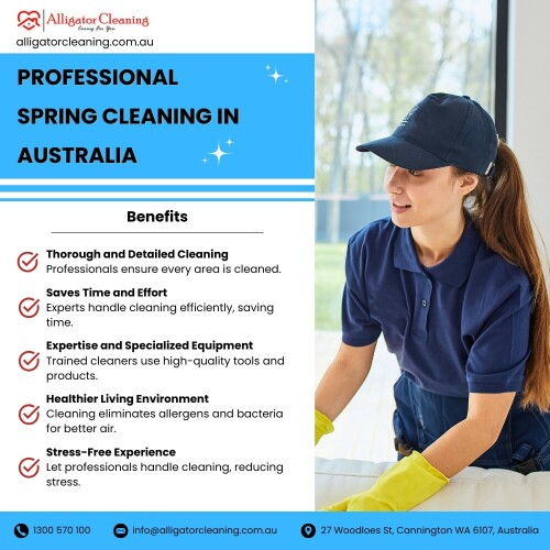 Refresh your home with expert spring cleaning services. Enjoy a spotless, organized space with our thorough and reliable cleaning solutions. Book now!
https://alligatorcleaning.com.au/spring-cleaning/