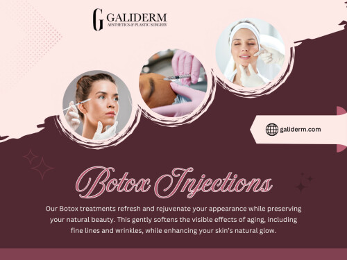 A significant cultural shift is evident. Influencers, celebrities, and even everyday individuals are openly sharing their aesthetic journeys across digital platforms. This transparency has normalized the concept of undergoing Botox injections, reframing it as a personal choice for self-improvement, akin to adopting a new hairstyle or investing in premium skincare.

Official Website: https://galiderm.com 

Address: 9100 Belvedere Rd STE 105, Royal Palm Beach, FL 33411, United States

Phone: +15613360994

Find Us On Google Map: https://maps.app.goo.gl/nPWNimFUMr9oCcss9

Our Profile:

https://photouploads.com/galiderm

Next Links: 

https://tinyurl.com/2ctbp5ys
https://tinyurl.com/2cyubn7r
https://tinyurl.com/22u3sp7g
https://tinyurl.com/267sgzgk