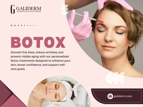 Botox is also seen as an empowering option for people undergoing life transitions, such as post-pregnancy recovery, significant weight loss, career shifts, or even self-esteem boosts after major life events. If you’ve found yourself Googling “Botox near me” or wondering how to begin your skincare rejuvenation journey, you’re already on the right path.

Official Website: https://galiderm.com 

Address: 9100 Belvedere Rd STE 105, Royal Palm Beach, FL 33411, United States

Phone: +15613360994

Find Us On Google Map: https://maps.app.goo.gl/nPWNimFUMr9oCcss9

Our Profile:

https://photouploads.com/galiderm

Next Links: 

https://tinyurl.com/29zk4bpo
https://tinyurl.com/2ctbp5ys
https://tinyurl.com/2cyubn7r
https://tinyurl.com/267sgzgk