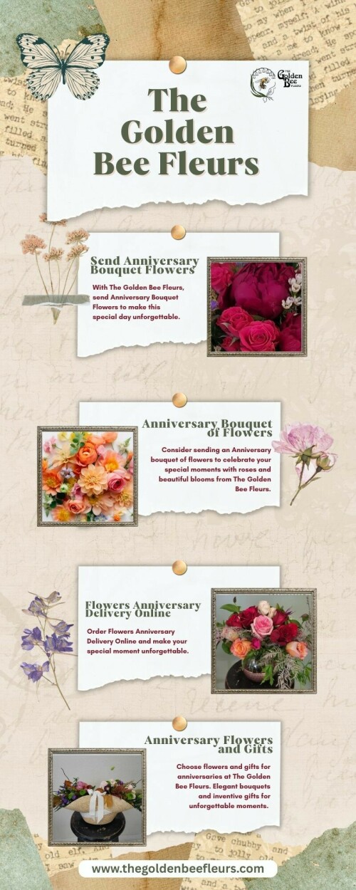 With The Golden Bee Fleurs, send Anniversary Bouquet Flowers to make this special day unforgettable. The most adorable fresh-picked flowers, created with love. Call 407-704-2337. Visit: https://thegoldenbeefleurs.com/flowers/anniversary.html