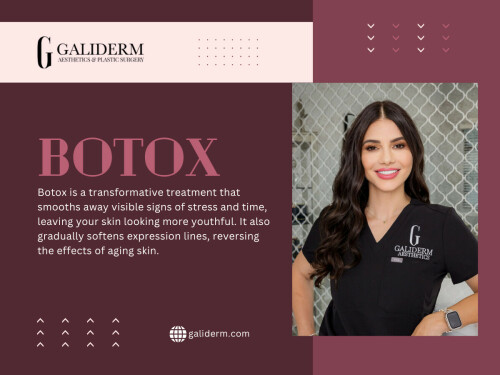A significant cultural shift is evident. Influencers, celebrities, and even everyday individuals are openly sharing their aesthetic journeys across digital platforms. This transparency has normalized the concept of undergoing Botox injections, reframing it as a personal choice for self-improvement, akin to adopting a new hairstyle or investing in premium skincare.

Official Website: https://galiderm.com 

Address: 9100 Belvedere Rd STE 105, Royal Palm Beach, FL 33411, United States

Phone: +15613360994

Find Us On Google Map: https://maps.app.goo.gl/nPWNimFUMr9oCcss9

Our Profile:

https://photouploads.com/galiderm

Next Links: 

https://tinyurl.com/2cv3qexp
https://tinyurl.com/2dpz6srq
https://tinyurl.com/29mvyo6z
https://tinyurl.com/269khrfh