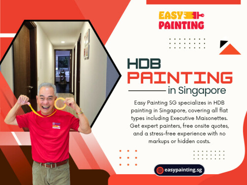 HDB painting in Singapore can revive these spaces with colors that match your lifestyle and brighten your daily routine. Professional painters understand the unique structure and layout of HDB flats, ensuring neat and efficient results.

Visit Our Website: https://easypainting.sg/

Easy Painting SG

Address: 31 Jurong West Street 41. Tower 2D, #01-33, Singapore 649412
Phone: +65 8788 3388

Our Profile: https://photouploads.com/easypaintingsg

See More:

https://v.gd/1TDErS
https://v.gd/3RHz1m
https://v.gd/uhRDIk
https://v.gd/hMVCzo
