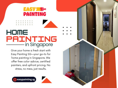 Time is important. A professional home painting Singapore provider will give you a clear schedule and stick to it. They’ll also clean up after the job—removing paint drips, moving furniture back, and leaving your home spotless.

Visit Our Website: https://easypainting.sg/

Easy Painting SG

Address: 31 Jurong West Street 41. Tower 2D, #01-33, Singapore 649412
Phone: +65 8788 3388

Our Profile: https://photouploads.com/easypaintingsg

See More:

https://v.gd/SuCFjV
https://v.gd/ymDG8a
https://v.gd/bkPul0
https://v.gd/4hH60y
