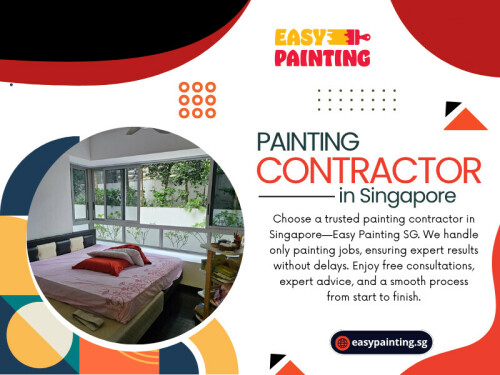 Experienced painting contractor Singapore teams work quickly, but it's still good to plan ahead for minimal disruption to your daily routine. A professional painting service SG provider will always appreciate a well-prepared home—it helps them deliver faster and cleaner results.

Visit Our Website: https://easypainting.sg/

Easy Painting SG

Address: 31 Jurong West Street 41. Tower 2D, #01-33, Singapore 649412
Phone: +65 8788 3388

Our Profile: https://photouploads.com/easypaintingsg

See More:

https://v.gd/sq5ZEC
https://v.gd/1aJerM
https://v.gd/r1weB2
https://v.gd/toAw3k