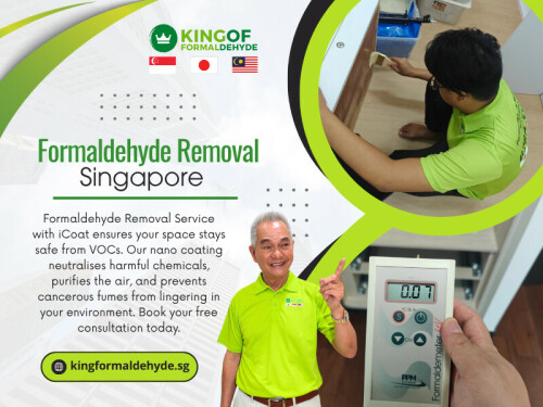 In Singapore, where many homes are tightly sealed for cooling and built using processed wood and synthetic finishes, the levels of indoor air pollution can be higher than expected. This is why every homeowner should learn about formaldehyde removal Singapore and how to protect their family.

Official Website: https://kingformaldehyde.sg

Address: 3 Duku Lane,Singapore 429304,RI Services Pte Ltd

Phone: +65 8788 3388

Our Profile: 

https://gifyu.com/kingformaldehyde

More Links: 

https://is.gd/WGR6ON
https://is.gd/96VrPr
https://is.gd/51o8EN
https://is.gd/fw9DrH