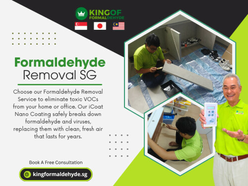 In Singapore, where many homes are sealed for air-conditioning, the need to keep indoor air fresh is more important than ever. That’s where formaldehyde removal Singapore services come in. These services help clear the air so you and your family can stay safe and healthy.

Official Website: https://kingformaldehyde.sg

Address: 3 Duku Lane,Singapore 429304,RI Services Pte Ltd

Phone: +65 8788 3388

Our Profile: 

https://gifyu.com/kingformaldehyde

More Links: 

https://is.gd/WGR6ON
https://is.gd/qB34le
https://is.gd/51o8EN
https://is.gd/fw9DrH