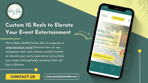Make your event unforgettable with Party Baby's custom IG reels! We capture the fun and transform it into shareable videos, suitable for Instagram. Simple and stunning, it's the perfect way to relive the magic. Contact today!  https://www.partybabyseattle.com/