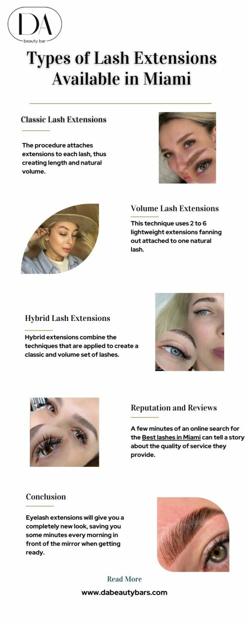 Types of Lash Extensions Available in Miami