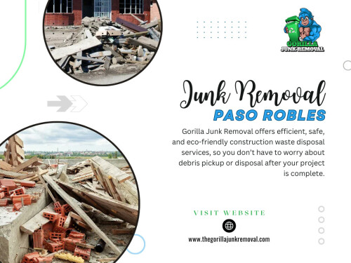 The holiday season in Paso Robles is full of joy, family gatherings, and beautiful decorations. But once the celebrations end, many residents face the inevitable challenge—post-holiday clutter. From piles of gift wrap to broken décor and unwanted furniture, your home can quickly become overwhelmed. That’s where Paso Robles junk removal services come in handy.

For More Information: https://www.thegorillajunkremoval.com/junk-removal-paso-robles

Address: 4685 Almond Dr, Templeton, CA 93465, United States

Phone: 805-712-6218

Find Us On Google Map: https://maps.app.goo.gl/eaiebS9L9Ly76RCy8

Read Our Blogs:

https://thegorillajunkremoval.weebly.com/
https://thegorillajunkremoval.mystrikingly.com
https://thegorillajunkremoval.medium.com

Related Links:
https://beacons.ai/thegorillajunkremoval
https://linktr.ee/thegorillajunkremoval
https://c8ke.com/thegorillajunkremoval
https://gravatar.com/thegorillajunkremoval

Related Tags:

#JunkRemovalPasoRobles
#PasoRoblesJunkRemoval
#PasoRoblestrashpickup
#PasoRoblestrashservice
#JunkpickupPasoRobles