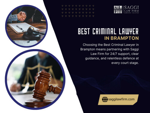 Finding the Best Criminal Lawyer In Brampton is not about choosing the loudest name or the highest ranking. It is about finding someone who combines experience, preparation, clear communication, and realistic strategy.


Contact :   Saggi Law Firm
Address:  2250 Bovaird Dr E Unit 401, Brampton, ON L6R 0W3
Phone: 647-983-6720

Read Our Blog:
https://criminallawfirmstoronto.medium.com/criminal-lawyer-brampton-ontario-6b0a2011dab7
https://all4webs.com/saggilawfirm/criminallawyernearme2.htm
https://saggilawfirmv.yooco.org/law_firm_office_near_brampton

 
More Links:
https://c8ke.com/saggilawfirm
https://gravatar.com/criminallawfirmstoronto
https://disqus.com/by/saggilawfirm/about/