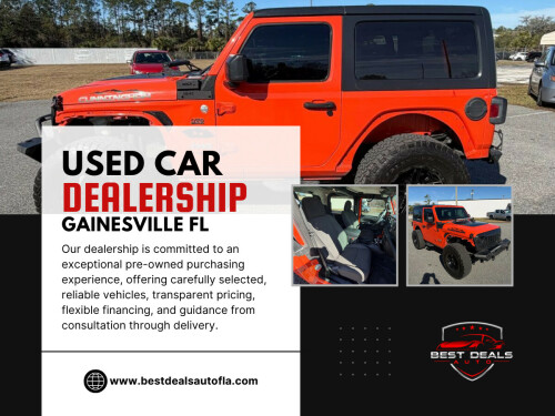 Before you fall in love with a style or feature, define what you actually need. Think about how you drive in Gainesville day to day. If you commute, you may want better fuel economy and an easy-to-park size. If you have kids or travel often, cabin space and safety features may matter more. Starting with a clear checklist helps you stay focused when you browse options at a Used car dealership Gainesville FL.

For More Information: https://www.bestdealsautofla.com/inventory/

Best Deals Auto

Address : 3432 N Main St, Gainesville, FL 32609, United States

Phone : +13523167767

Reads Our Blogs:
https://bestdealsautofla.weebly.com/
https://bestdealsautofla.wordpress.com
https://medium.com/@bestdealsauto/how-a-trusted-car-dealership-in-gainesville-fl-simplifies-the-buying-process-eec1ff614da5

Related Links:
https://linktr.ee/bestdealsautofla
https://www.apsense.com/user/bestdealsautofla
https://disqus.com/by/bestdealsautofla/about/