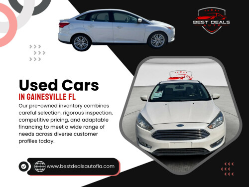 Choosing the right vehicle is an important decision for both students and families. Reliability, affordability, and practicality often matter more than luxury or high-end features. For those exploring Used Cars In Gainesville FL, focusing on dependable options can help reduce stress and long-term expenses while meeting everyday needs.

Best Deals Auto

Address : 3432 N Main St, Gainesville, FL 32609, United States

Phone : +13523167767

Reads Our Blogs:
https://bestdealsautofla.weebly.com/
https://bestdealsautofla.wordpress.com
https://medium.com/@bestdealsauto/how-a-trusted-car-dealership-in-gainesville-fl-simplifies-the-buying-process-eec1ff614da5

Related Links:
https://linktr.ee/bestdealsautofla
https://www.apsense.com/user/bestdealsautofla
https://disqus.com/by/bestdealsautofla/about/