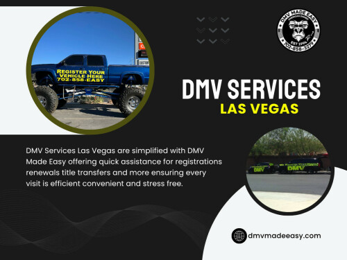 Not everything needs to be done at the counter.Some steps in dmv services las vegas can be prepared in advance:• Filling forms beforehand• Reviewing requirements online• Organizing documents in orderThis reduces time spent figuring things out on-site.

Find Us On Google Map : https://goo.gl/maps/BJNY18FeVELkd5ye8

Contact : DMV Made Easy

Address: 8615 W Flamingo Rd, Las Vegas, NV 89147, United States

Phone Number: +17022413662

Read Our Blog:

https://penzu.com/p/9758a1fb4d7fa01c

https://dmvmadeeasyvegas.wixsite.com/dmv-made-easy/post/dmv-services-las-vegas

https://dmvmadeeasy.brushd.com/entry/27150/las-vegas-dmv-appointment

More Links:

https://beacons.ai/dmvmadeeasy

https://about.me/dmvmadeeasyvegas/

https://www.scribd.com/user/646736818/DMV-Made-Easy