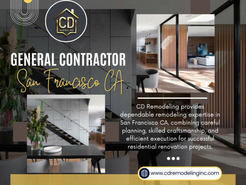 A skilled general contractor San Francisco CA understands how to navigate all of this without turning your project into a drawn-out, stressful experience. They don’t just follow plans they adapt them to real-world conditions.

Contact CD Remodeling - General Contractor
CALL US : 415-275-1193
OFFICE ADDRESS : 2261 Market St STE 5444, San Francisco, CA 94114, United States

Read Our Blogs:
https://cdremodeling.tumblr.com/
https://cdremodelinginc.wordpress.com/
https://cdremodelinginc.brushd.com/

More Links:
https://heylink.me/cdremodelinginc
https://www.buzzfeed.com/cdremodelinginc
https://www.apsense.com/user/cdremodelinginc