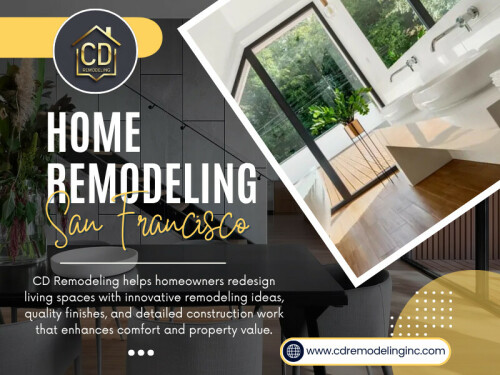 A well-planned full home remodeling San Francisco project starts with clarity. Not just what you want to change but why. What’s not working in your current space? What do you want the home to feel like once the work is done? How do you actually use each room?

Official Website: https://cdremodelinginc.com/services/home-remodeling/

Contact CD Remodeling - General Contractor
CALL US : 415-275-1193
OFFICE ADDRESS : 2261 Market St STE 5444, San Francisco, CA 94114, United States

Read Our Blogs:
https://cdremodeling.wixsite.com/cd-remodeling/post/full-home-remodeling-san-francisco
https://cdremodelinginccontractor.medium.com/kitchen-remodeling-san-francisco-ca-d66546e3092c
https://cdremodeling.tumblr.com/post/816562681819676672/general-contractor-san-francisco

More Links:
https://linktr.ee/cdremodelinginccontractor
https://www.pinterest.com/cdremodelinginccontractor/
https://soundcloud.com/cdremodelinginc
