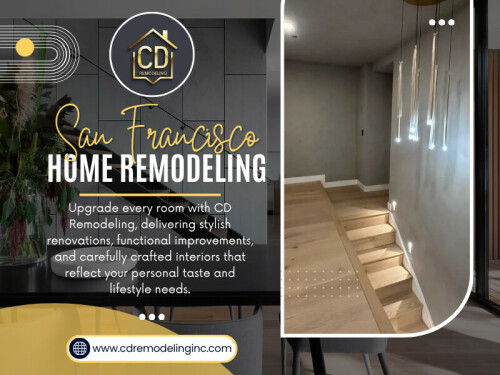 Every home comes with its own set of conditions. Some are decades old with outdated systems. Others have been partially upgraded over time, creating inconsistencies in layout and design. So when you begin a San Francisco home remodeling project, it’s not just about changing finishes or upgrading surfaces.

Official Website: https://cdremodelinginc.com/services/home-remodeling/

Contact CD Remodeling - General Contractor
CALL US : 415-275-1193
OFFICE ADDRESS : 2261 Market St STE 5444, San Francisco, CA 94114, United States

Read Our Blogs:
https://cdremodeling.wixsite.com/cd-remodeling/post/full-home-remodeling-san-francisco
https://cdremodelinginccontractor.medium.com/kitchen-remodeling-san-francisco-ca-d66546e3092c
https://cdremodeling.tumblr.com/post/816562681819676672/general-contractor-san-francisco

More Links:
https://campsite.bio/cdremodelinginc
https://www.viki.com/collections/4256283l-cd-remodeling
https://www.magcloud.com/user/cdremodelinginc