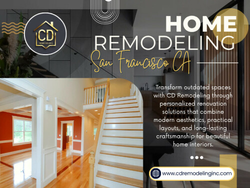 When you feel like you’re constantly working around your space instead of living comfortably in it, that’s usually a signal something deeper needs to change. That’s when home remodeling San Francisco CA shifts from optional to necessary.

Official Website: https://cdremodelinginc.com/services/home-remodeling/

Contact CD Remodeling - General Contractor
CALL US : 415-275-1193
OFFICE ADDRESS : 2261 Market St STE 5444, San Francisco, CA 94114, United States

Read Our Blogs:
https://cdremodeling.tumblr.com/
https://cdremodelinginc.wordpress.com/
https://cdremodelinginc.brushd.com/

More Links:
https://heylink.me/cdremodelinginc
https://www.buzzfeed.com/cdremodelinginc
https://www.apsense.com/user/cdremodelinginc