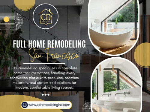 In San Francisco, where many homes have been modified over decades, this isn’t uncommon. What you’re dealing with isn’t just wear and tear it’s layers of changes that no longer work together. That’s where full home remodeling San Francisco becomes less of a luxury and more of a logical next step.

Official Website: https://cdremodelinginc.com/services/home-remodeling/

Contact CD Remodeling - General Contractor
CALL US : 415-275-1193
OFFICE ADDRESS : 2261 Market St STE 5444, San Francisco, CA 94114, United States

Read Our Blogs:
https://cdremodeling.wixsite.com/cd-remodeling/post/full-home-remodeling-san-francisco
https://cdremodelinginccontractor.medium.com/kitchen-remodeling-san-francisco-ca-d66546e3092c
https://cdremodeling.tumblr.com/post/816562681819676672/general-contractor-san-francisco

More Links:
https://beacons.ai/cdremodelinginc
https://vimeo.com/cdremodelinginc
https://disqus.com/by/cdremodeling/about/