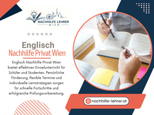 Sprachlernen kann für viele Schüler emotional belastend werden — besonders dann, wenn Unsicherheit, Prüfungsdruck und Angst vor Fehlern den Schulalltag bestimmen.Genau deshalb spielt Englisch Nachhilfe Privat Wien heute für viele Familien eine immer wichtigere Rolle. Persönliche Betreuung, individuelle Lernmethoden und eine ruhige Lernatmosphäre helfen Schülern dabei, Englisch entspannter und sicherer zu lernen.

Phone: +068184466343

For More Information: https://nachhilfe-lehrer.at/nachhilfe-wien/englisch/

Read Our Blogs:
https://nachhilfelehrerat.wordpress.com/
https://nachhilfelehrerat.tumblr.com/
https://medium.com/@nachhilfelehrerat

Related Links:
https://c8ke.me/nachhilfelehrerat
https://peatix.com/user/29348768/view
https://speakerdeck.com/nachhilfelehrerat