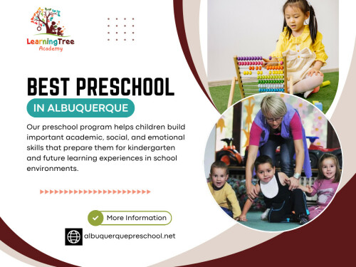 In a strong early learning environment, especially what many families recognize as the Best Preschool Albuquerque or Best Preschool In Albuquerque, emotional learning isn’t a separate subject.

Learning Tree Academy
Address: 3615 Candelaria Rd NE, Albuquerque, NM 87110, United States
Phone Number: +15058881668

Find Us On Google Map: https://goo.gl/maps/sXHaNYEYyPwfkx4KA

Read Our Blogs:
https://albuquerquepreschools.mystrikingly.com/blog/best-childcare-in-albuquerque
https://albuquerquepreschool.blogspot.com/2026/05/best-pre-k-albuquerque.html
https://albuquerquepreschool.wordpress.com/2026/05/18/how-to-know-if-a-daycare-environment-will-truly-suit-your-childs-personality/

More Links:
https://litelink.at/albuquerquepreschool
https://albuquerquepreschool.quora.com/
https://www.renderosity.com/users/albuquerquepreschool