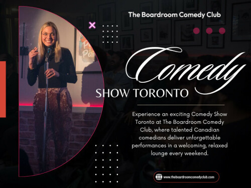 Every successful performer begins somewhere. By attending a Comedy show Toronto, audiences help support comedians developing new material while encouraging local venues to continue offering live entertainment. Places like The Boardroom Comedy Club create opportunities for both experienced comedians and emerging talent, helping Toronto's entertainment community continue growing.

Contact Us -
Address - 1350 St Clair Ave W, Toronto, ON M6E 1C4, Canada
Phone- +14168348654
Email- poonam3123@hotmail.com

Read Our Blogs -
https://theboardroomcomedyclub.weebly.com/
https://theboardroomcomedyclub.medium.com
https://6a70529ae3971.site123.me

More Links -
https://heylink.me/theboardroomcomedyclub
https://twitback.com/theboardroomcomedyclub
https://www.band.us/band/102700512/intro