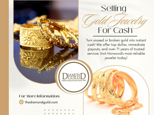 If you're looking to turn your unwanted gold into quick cash, you're not alone. Many people are discovering the benefits of selling their gold jewelry, coins, and other items for immediate cash. Whether you need extra funds for an unexpected expense or simply want to declutter, finding reliable places that offer cash for gold near you can make the process seamless and rewarding.

Contact Us:
Location: 83 Morse St Suite 8AA, Norwood, MA 02062, United States
Phone: +17813268600

Find Us On Google Map: https://maps.app.goo.gl/Yoi5EYUToB2NPj6w5

Read Our Blog:

https://thediamondguild.mystrikingly.com/
https://medium.com/@thediamondguild/about
https://thediamondguild.livejournal.com/profile/

More Links:

https://heylink.me/thediamondguild
https://beacons.ai/thediamondguild
https://gravatar.com/thediamondguildjewelry