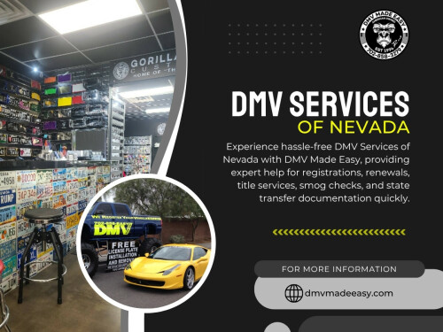 Even at busy dmv services of nevada centers, prepared visitors move noticeably faster through the system. Delays at the DMV rarely come from a single big problem. Instead, they are the result of small issues stacking up—missing details, timing pressure, and system overload.

DMV Made Easy

Address: 8615 W Flamingo Rd, Las Vegas, NV 89147, United States
Phone Number: +17022413662
Find Us On Google Map : https://goo.gl/maps/BJNY18FeVELkd5ye8

Read Our Blog:
https://dmvmadeeasyvegas.blogspot.com/
https://dmvmadeeasy.wordpress.com/
https://dmvmadeeasy.medium.com/

More Links:
https://beacons.ai/dmvmadeeasy
https://about.me/dmvmadeeasyvegas/
https://independent.academia.edu/dmvmadeeasy