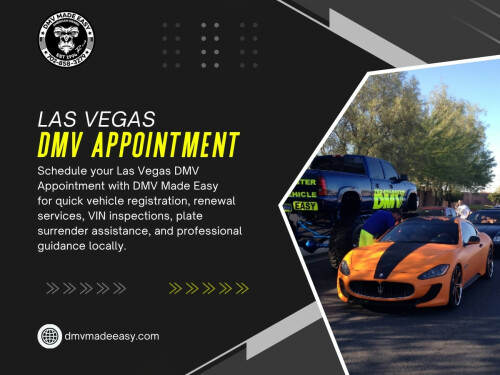 Most of the confusion people face doesn’t come from the system itself — it usually comes from not being fully prepared before visiting the dmv las vegas office or booking a Las Vegas DMV Appointment.

DMV Made Easy

Address: 8615 W Flamingo Rd, Las Vegas, NV 89147, United States
Phone Number: +17022413662
Find Us On Google Map : https://goo.gl/maps/BJNY18FeVELkd5ye8

Read Our Blog:
https://dmvmadeeasyvegas.blogspot.com/
https://dmvmadeeasy.medium.com/
https://dmvmadeeasyvegas.yooco.org/

More Links:
https://linktr.ee/dmvmadeeasy
https://www.slideshare.net/DMVMadeEasy/
https://soundcloud.com/dmvmadeeasy