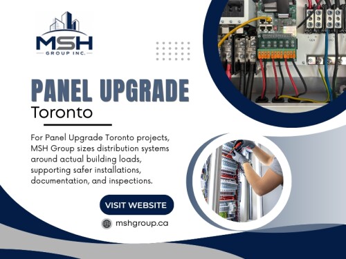 A professional Panel upgrade Toronto is often one of the smartest investments a growing business can make. Before adding electrical loads, it is important to know whether the existing system has enough capacity to handle increased demand without affecting safety or daily operations.

Click here for more information:https://mshgroup.ca/electrical-installation/

Address: 426 Maria Antonia Rd, Woodbridge, ON L4H 2Y9, Canada
Phone: 647-886-4990

Read Our Blogs:
https://mshgroupca.weebly.com/
https://mshgroupca.medium.com/
https://mshgroupca.mystrikingly.com/

More Links:
https://allmylinks.com/mshgroupca
https://www.goodreads.com/mshgroupca
https://www.blurb.ca/user/mshgroupca
https://issuu.com/mshgroupca