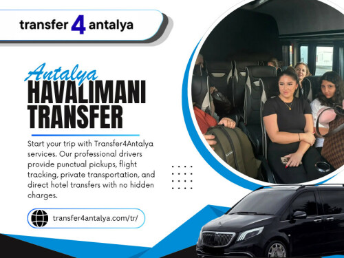 A relaxed seating arrangement allows passengers to enjoy the journey instead of feeling tired before reaching their destination. For visitors who prefer privacy and convenience, a private antalya havalimanı transfer can offer a more personalized travel experience.

Address: Güzelyurt, 206. Sk. No:2, 07112 Aksu/Antalya
Phone: +905370463824

For More Information: https://transfer4antalya.com/tr/

Read Our Blogs:
https://transfer4antalya.mystrikingly.com
https://transfer4antalya.blogspot.com
https://transfer4antalya.wixsite.com/transfer4antalya

Related Links:
https://igli.me/transfer4antalya
https://500px.com/p/transfer4antalya
https://www.goodreads.com/transfer4antalya