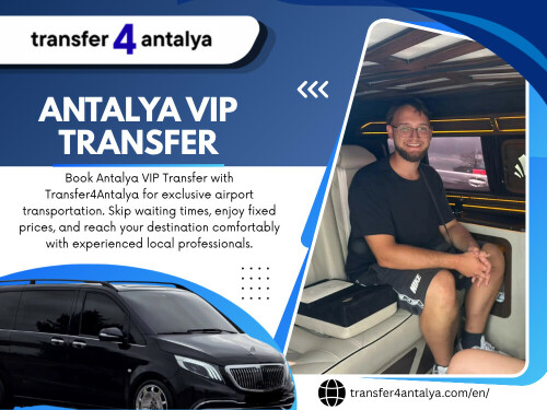 Travel expectations have changed. Modern travelers are looking for services that provide comfort, reliability, and a more personalized experience. An antalya vip transfer option appeals to those who want a smoother journey without the uncertainty that often comes with last-minute transportation arrangements. From airport pickups to hotel transfers, premium services help visitors enjoy a more organized travel experience.

Address: Güzelyurt, 206. Sk. No:2, 07112 Aksu/Antalya
Phone: +905370463824

For More Information: https://transfer4antalya.com/en/

Read Our Blogs:
https://transfer4antalya.tumblr.com/
https://transfer4antalya.brushd.com/
https://transfer4antalya.medium.com/vip-taxi-antalya-051f9c47775f

Related Links:
https://beacons.ai/transfer4antalya
https://vimeo.com/transfer4antalya
https://speakerdeck.com/transfer4antalya