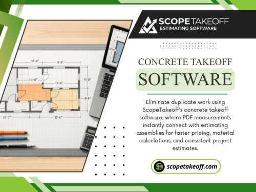 One of the most time-consuming stages of estimating is measuring construction drawings. Manual takeoffs require patience and concentration, especially on large commercial projects with multiple plan sheets. Using Concrete takeoff software allows estimators to perform measurements digitally while keeping project information organized.

For more info visit here: https://scopetakeoff.com/blog/concrete/best-concrete-estimating-software/

Read our blogs:
https://scopetakeoff.wordpress.com
https://penzu.com/public/147fc890e763fc54
https://scopetakeoff.weebly.com/

More Links: 
https://beacons.ai/scopetakeoff
https://hub.docker.com/u/scopetakeoff
https://www.mixcloud.com/scopetakeoff/