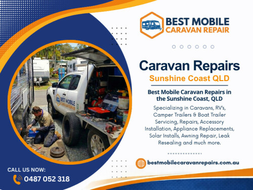 Owning a caravan is all about enjoying the freedom of the open road, but without proper maintenance, that freedom can quickly turn into costly and inconvenient repairs. Many of the most common issues that require caravan repairs on the Sunshine Coast can actually be avoided with regular servicing.

For More Information : https://bestmobilecaravanrepairs.com.au/caravan-repairs-sunshine-coast/

Find Us On Google Map : https://maps.app.goo.gl/xMZdr9hghJ44W1F48

Contact : Best Mobile Caravan Repairs

Address: 10 Alice Street, Alexandra Headland, QLD 4572, Australia

Phone Number: 0487 052 318

Read Our Blogs:

https://medium.com/@bestmobilecaravanrepairs/mobile-caravan-servicing-sunshine-coast-85420f7caea6

https://mobilecaravanrepair.weebly.com/blog/caravan-servicing-sunshine-coast

https://bestmobilecaravanrepairs.brushd.com/entry/27038/mobile-caravan-repair

More Links:

https://litelink.at/bestmobilecaravanrepairs

https://www.ted.com/profiles/51272844/about

https://www.magcloud.com/user/bestmobilecaravanrepairs