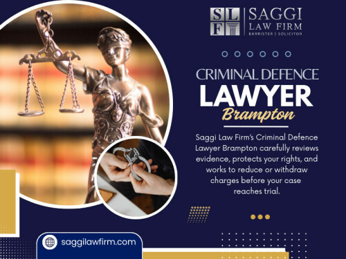 A Criminal Defence Lawyer Brampton usually does one simple but important thing first—they slow the situation down. That pause matters more than people expect.

Contact Us -
Address - 2250 Bovaird Dr E Unit 401, Brampton, ON L6R 0W3, Canada
Phone No - 647-983-6720

Read Our Blogs -
https://criminallawfirmstoronto.blogspot.com/2026/03/criminal-lawyer-brampton.html
https://saggilawfirmcriminallawyer.tumblr.com/post/812575807656607744/criminal-defence-lawyer-brampton
https://mandeepsaggisocial.wixsite.com/saggilawfirm/post/top-criminal-lawyer-brampton

More Links -
https://about.me/Mandeepsaggi
https://linktr.ee/saggilawfirm
https://saggilawfirm.quora.com